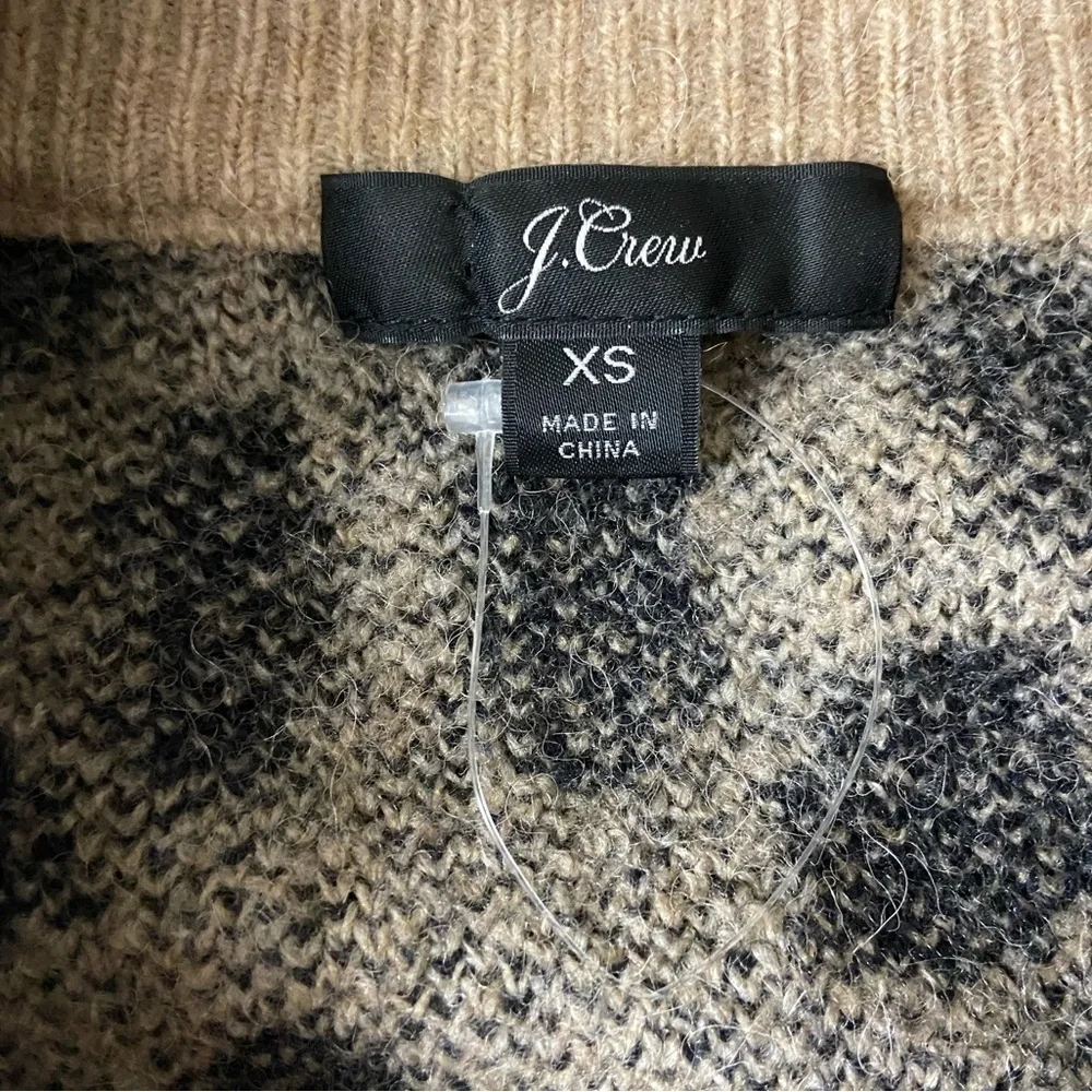 New J. Crew Leopard Print Sweater Wool/Alpaca Blend size X-Small